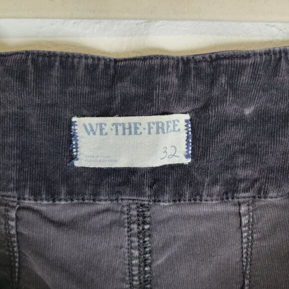 We The Free Women's Size 32 Corduroy Pants Flare Black - Picture 5 of 6
